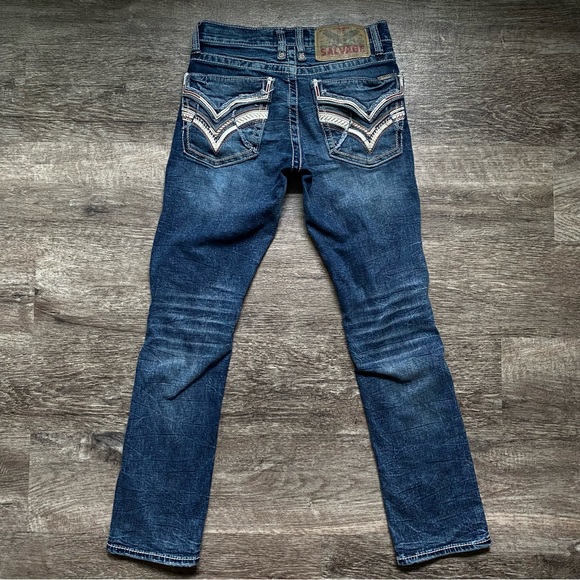 Salvage ripped jeans women’s size 29x30 Havoc straight slim fit - Picture 7 of 10